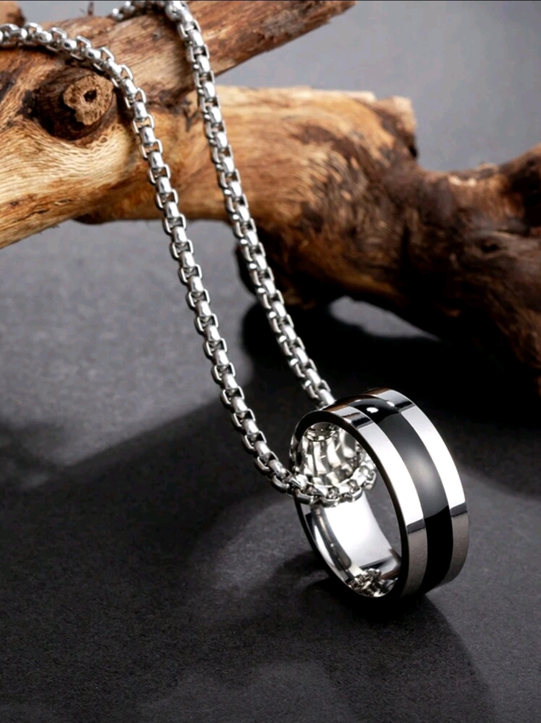 CADENA CON ANILLO PARA HOMBRE C25